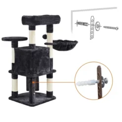 Yaheetech 42" Plush Cat Tree Condo For Small Medium Cats -Furniture GUEST 2296ea2d 755d 4463 9aa6 3c15b0ff1e87