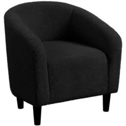 Yaheetech Upholstered Armchair Accent Barrel Chair -Furniture GUEST 2327b355 d318 4d77 b392 9cf606818ffc