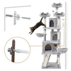 Yaheetech 76.5"H 5-Level Large Cat Tower With 3 Condos 13 Yaheetech 76.5"H 5-Level Large Cat Tower With 3 Condos -Furniture GUEST 245da2dd fa22 4463 bbe3 cd31ed68b9b5