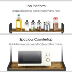 Yaheetech 5-Tier 56" H Baker’s Rack With Wire Basket & Power Outlets, Rustic Brown 13 Yaheetech 5-Tier 56" H Baker’s Rack With Wire Basket & Power Outlets, Rustic Brown -Furniture GUEST 24fa35f6 b5c3 4b82 a08e 1021846196d0