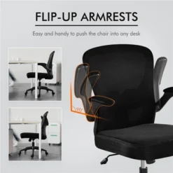 Yaheetech Ergonomic Adjustable Office Chair Mesh Chair With Flip-Up Armrests -Furniture GUEST 250e2481 8c33 432e 8068 073eca2a0a30