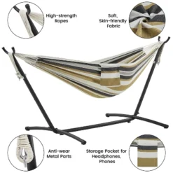 Yaheetech 2-people Hammock & Stand Set With Storage Bag 11 Yaheetech 2-people Hammock & Stand Set With Storage Bag -Furniture GUEST 253309b5 2355 4a09 9eb1 afe9b1fc432d
