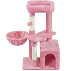 Yaheetech 33" Small Plush Cat Tree With Condo For Kittens -Furniture GUEST 25a2578c fe75 401d 92f2 3ac2bb8811cd