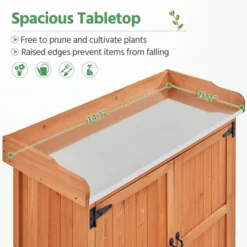 Yaheetech Outdoor Garden Potting Bench Table With Cabinet -Furniture GUEST 25b904d4 6e03 48c2 8f01 764e3ac4ecde