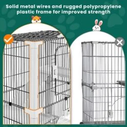 Yaheetech 4-Level Rolling Rabbit Cage With Platforms And Ramps, Chinchillas Gray -Furniture GUEST 2646f1ea f8d8 4da0 8d48 c5213a399e39