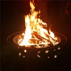 Yaheetech 30" Outdoor Fire Pit Set Heating Warm Equipment Including Poker Mesh Cover With Stars Moons Pattern Black 13 Yaheetech 30" Outdoor Fire Pit Set Heating Warm Equipment Including Poker Mesh Cover With Stars Moons Pattern Black -Furniture GUEST 2711654e 085a 4fd5 a7f7 074231eb0edb