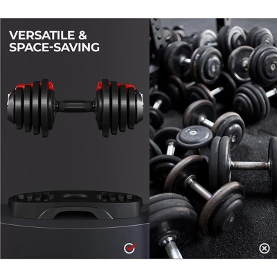 Yaheetech 2 X11-in-1 Adjustable Dumbbell Weight From 3LBS To 28LBS For Home Gym, Black 6 Yaheetech 2 X11-in-1 Adjustable Dumbbell Weight From 3LBS To 28LBS For Home Gym, Black - Image 6
