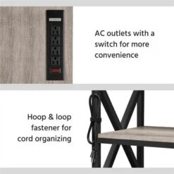 Yaheetech Vintage 3-layer TV Stand TV Console With Power Outlet -Furniture GUEST 281a5752 d0f6 4960 a4c1 315418e11218