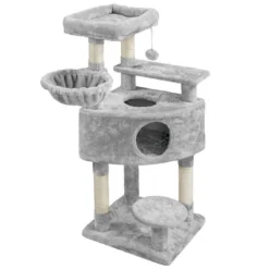 Yaheetech 46" 3-Level Plush Cat Activity Tower -Furniture GUEST 28541e63 9a9e 48b0 8eee 8ff7a7123914