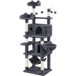 Yaheetech 67″ H Cat Tree Cat Tower, Multi-Level Cat Play House, Climbing Tree -Furniture GUEST 2957478c 2254 4625 a57a 5fb68a4daa17