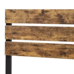 Yaheetech Metal Slatted Bed Frame With Wooden Headboard Mattress Foundation -Furniture GUEST 2a11cf10 7b82 4a0f bffb 665dce60442e