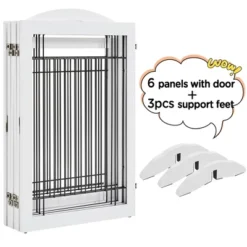 Yaheetech 32″ H Pet Gate With Wood And Wire For Doorway -Furniture GUEST 2a8d2ba2 394b 4b70 978b c910da523771