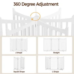 Yaheetech 3-Panel Wooden Pet Gate Pet Barrier For Doorway, Stairs -Furniture GUEST 2aeb7908 e171 4044 a0a3 2b04cff943e5