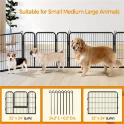 Yaheetech 8-Panel Metal Dog Playpen Fence For Outdoor Indoor 16 Yaheetech 8-Panel Metal Dog Playpen Fence For Outdoor Indoor -Furniture GUEST 2bf315e9 4e4f 4b3a 9dfe 0eb550c4fe00
