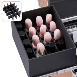 Yaheetech Rolling Makeup Train Case Professional Aluminum Cosmetic Case -Furniture GUEST 2cdb3237 172e 4b76 af99 ca569de3b304