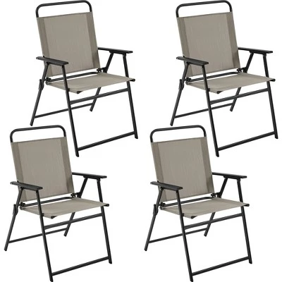Yaheetech Set Of 4 Outdoor Foldable Dining Chairs With Backrest And Armrests 8 Yaheetech Set Of 4 Outdoor Foldable Dining Chairs With Backrest And Armrests - Image 8