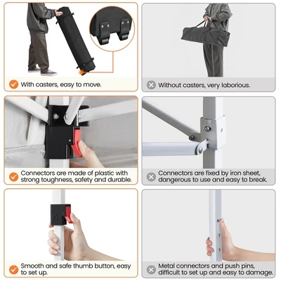 Yaheetech 10x10ft Outdoor Pop Up Canopy For Garden Patio Park Market 6 Yaheetech 10x10ft Outdoor Pop Up Canopy For Garden Patio Park Market - Image 6