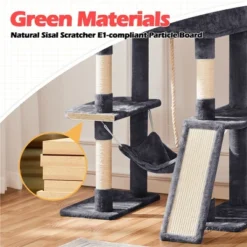 Yaheetech 82.5"H Large Plush Cat Tree With 2 Cozy Condos 14 Yaheetech 82.5"H Large Plush Cat Tree With 2 Cozy Condos -Furniture GUEST 2ed8a4e9 95bd 4585 b512 bdf67826e0b0