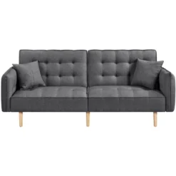 Yaheetech Convertible Sofa Bed Tufted Futon Couch With USB Ports For Living Room -Furniture GUEST 2fd0b25a facf 4a8c 93db 370161b6f807