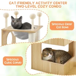 Yaheetech 53inch Wooden Cat Tree Tower With Condo, Wood 11 Yaheetech 53inch Wooden Cat Tree Tower With Condo, Wood -Furniture GUEST 301b0ca7 199c 4907 aac6 ad179a039fe6