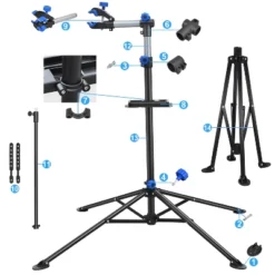 Yaheetech Folding Adjustable Bike Repair Stand, Black -Furniture GUEST 30685c46 725e 4fa6 ab4d 114d1ffdf47f