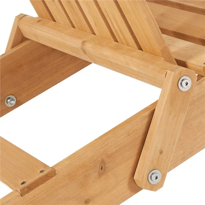 Yaheetech Folding Adirondack Chair Solid Wood Garden Chair Weather Resistant, Brown 9 Yaheetech Folding Adirondack Chair Solid Wood Garden Chair Weather Resistant, Brown - Image 9