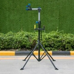 Yaheetech Folding Adjustable Bike Repair Stand, Black