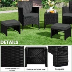 Yaheetech 2PCS Wicker Ottomans For Patio, Backyard 10 Yaheetech 2PCS Wicker Ottomans For Patio, Backyard -Furniture GUEST 31a415f8 b840 4e4e b1a7 8263d3b5ea4b