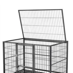 Yaheetech Rolling Dog Crate Metal Large Dog Cage Black -Furniture GUEST 31a9c364 1aa2 43c7 8455 1704dd7b8506