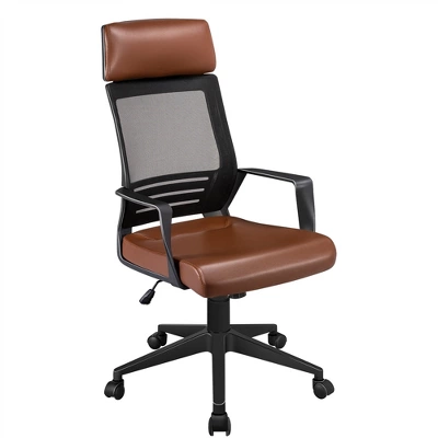 Yaheetech Swivel Office Desk Chair Study Work Chair With Headrest Lumbar Support Rolling Wheels 10 Yaheetech Swivel Office Desk Chair Study Work Chair With Headrest Lumbar Support Rolling Wheels - Image 10
