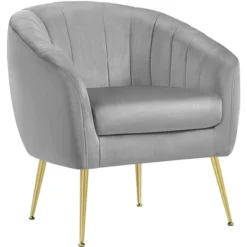 Yaheetech Velvet Accent Armchair Barrel Chair With Metal Legs For Living Room 15 Yaheetech Velvet Accent Armchair Barrel Chair With Metal Legs For Living Room -Furniture GUEST 3386a665 44ac 40be a1fc ee8a5847063a