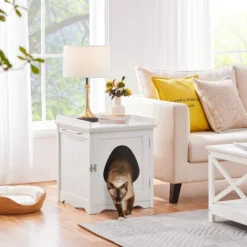 Yaheetech Cat Litter Box Enclosure Indoor For Small Cat/Dog