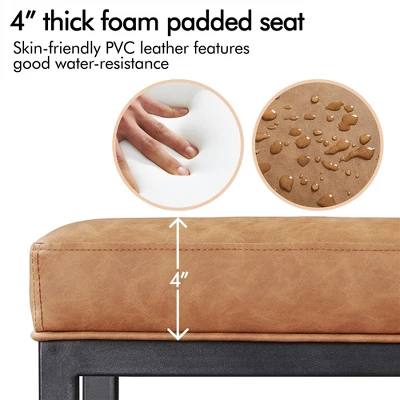 Yaheetech 30"H Bar Stools Backless Industrial Stool Modern Upholster Set Of 2 4 Yaheetech 30"H Bar Stools Backless Industrial Stool Modern Upholster Set Of 2 - Image 4