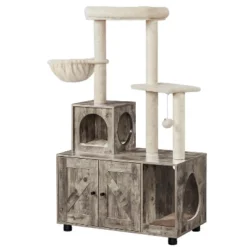 Yaheetech Wooden Litter Box Enclosure With Cat Tree Tower 14 Yaheetech Wooden Litter Box Enclosure With Cat Tree Tower -Furniture GUEST 35d2b388 1085 483b 8542 f5503cae6ebb