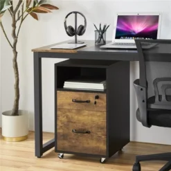 Yaheetech 2-Drawer And 1-Open Shelf Mobile Letter Size Rolling File Cabinet For Home And Office -Furniture GUEST 35dbad5e b147 47fb 8d85 08501efa819b