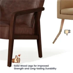 Yaheetech Modern Faux Leather Upholstered Accent Chair Armchair 15 Yaheetech Modern Faux Leather Upholstered Accent Chair Armchair -Furniture GUEST 366f71bb b30e 495d a231 27224fa74c92