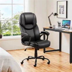 Yaheetech Faux Leather Executive Office Chair With Ergonomic High Back