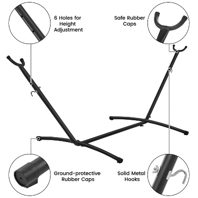 Yaheetech 2-people Hammock & Stand Set With Storage Bag 4 Yaheetech 2-people Hammock & Stand Set With Storage Bag - Image 4