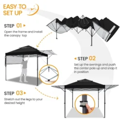 Yaheetech 10x17ft Pop-up Gazebo Canopy With Double Awnings 16 Yaheetech 10x17ft Pop-up Gazebo Canopy With Double Awnings -Furniture GUEST 378d41ee 9a42 4d9d abe4 a1b7d3f428f5