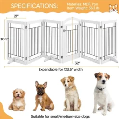 Yaheetech 32″ H Pet Gate With Wood And Wire For Doorway -Furniture GUEST 384751d2 908c 4b9f a552 6c86732cc0ae