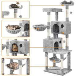 Yaheetech 73"H 4-level Plush Cat Tree Tower With Condos Platform 9 Yaheetech 73"H 4-level Plush Cat Tree Tower With Condos Platform -Furniture GUEST 38f33633 f14e 4ca3 970a ea4e16325b89