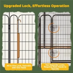 Yaheetech 31.5″ Tall Foladable Dog Playpen , 16 Panels With Door For Small Dogs For Outdoor And Indoor Use -Furniture GUEST 3914d6e8 a79a 42f6 8c20 2b60d76e8449