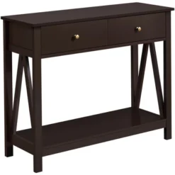 Yaheetech Entryway Table 2 Drawers Wooden Console Table 14 Yaheetech Entryway Table 2 Drawers Wooden Console Table -Furniture GUEST 39fbab78 8e42 4b29 b4e9 83a2c450c545