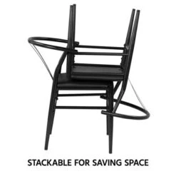 Yaheetech Set Of 2 Dining Chair Weave Chair With Armrest, Black -Furniture GUEST 3a15cc89 1975 46c3 8c4d 84ef66343e3c