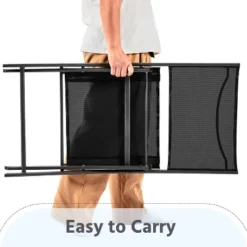 Yaheetech Set Of 4 Folding Dining Chairs With Backrests For Garden/ Lawn/ Porch/ Backyard Pool -Furniture GUEST 3ad82971 e59f 4eef b49a f6d7ea3da210