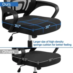 Yaheetech Adjustable Ergonomic Computer Chair Office Chair -Furniture GUEST 3cdbff90 deae 4003 bebc 45a06e4b43d1