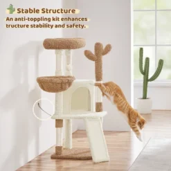 Yaheetech 42″ Height Cactus Cat Tree With Platform, Condo, Basket, Scratching Posts, Board & Hanging Ball -Furniture GUEST 3d953134 d8cd 4d94 84a7 8a9b741b01d8