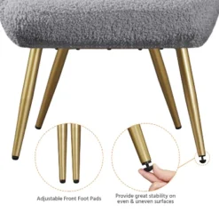 Yaheetech Modern Boucle Fabric Accent Chair For Living Room Bedroom -Furniture GUEST 3dc28a61 24bf 46de 8a4c d2dff249b83f