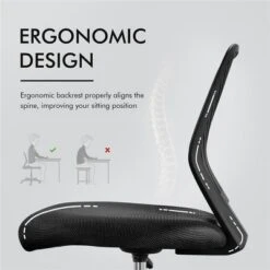 Yaheetech Adjustable Office Chair Swivel Computer Chair -Furniture GUEST 4075da63 c376 4598 9bbf a92428d8ed00