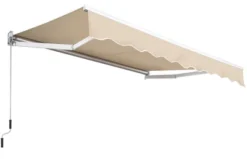 Yaheetech Retractable Awning Outdoor Sun Shade Garden Shelter Manual Adjustable With Protection Coating And Hand Crank -Furniture GUEST 40dd380c 3244 4c9c 96dd 735f69871abb